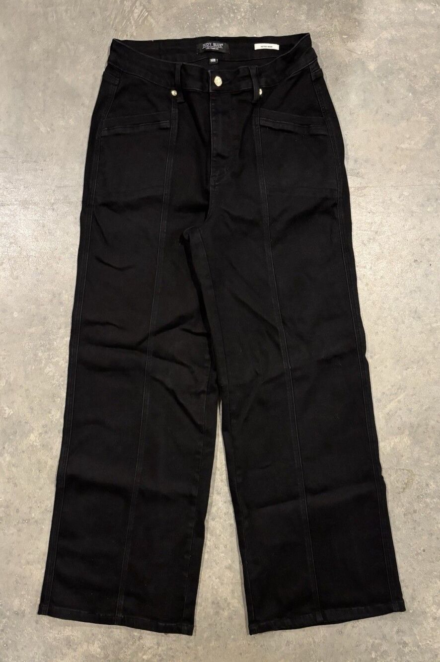 Judy Blue Retro Wide Leg High Waist Black Jeans Women’s 14W Stretch